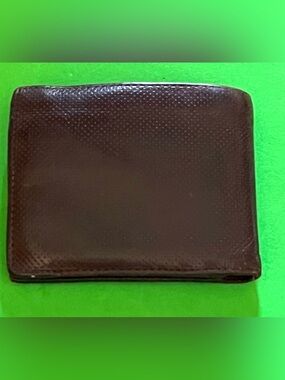 VTG Massimo Dutti BiFold Leather Wallet Perforated